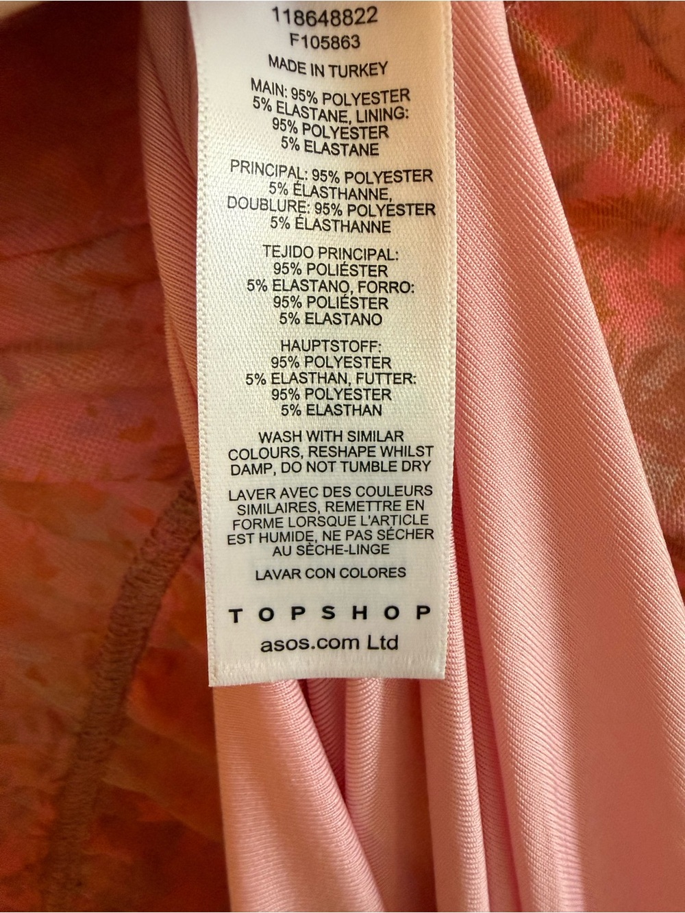 NWT Topshop Floral Ruched Midi Dress - Picture 9 of 9